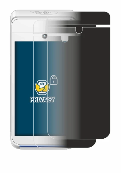 Image of the device Pax A920 with a wide variety of screen protectors.