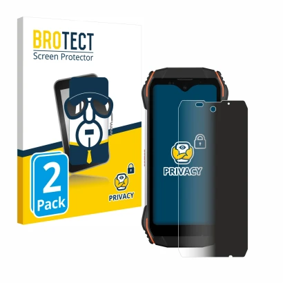 Front side of a product packaging with the brand logo BROTECT. Next to it is the device Blackview N6000 shown with the corresp