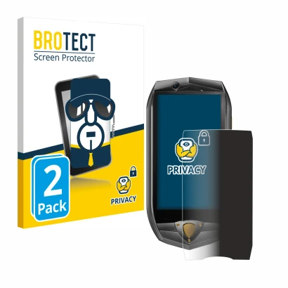 Front side of a product packaging with the brand logo BROTECT. Next to it is the device Oukitel K16 shown with the correspondi