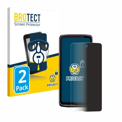 Front side of a product packaging with the brand logo BROTECT. Next to it is the device Crosscall Stellar X5 shown with the co