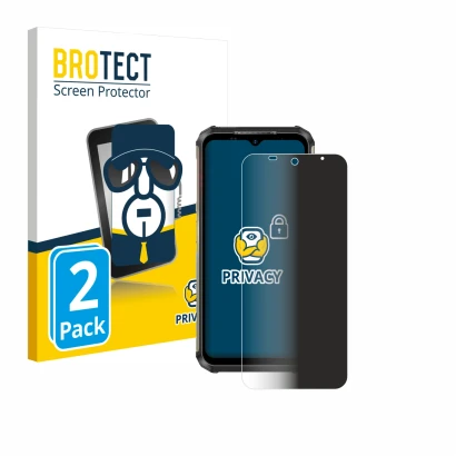 Front side of a product packaging with the brand logo BROTECT. Next to it is the device Ulefone Armor 22 shown with the corres