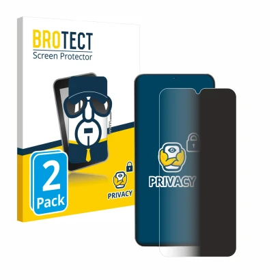 Front side of a product packaging with the brand logo BROTECT. Next to it is the device Doogee N55 shown with the correspondin
