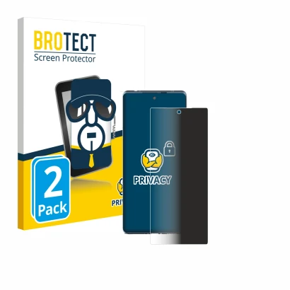 Front side of a product packaging with the brand logo BROTECT. Next to it is the device HTC U24 Pro shown with the correspondi