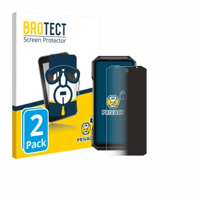 Front side of a product packaging with the brand logo BROTECT. Next to it is the device Ulefone Armor 27T Pro shown with the c