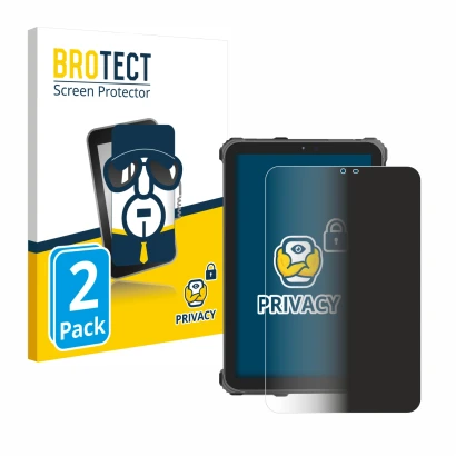 Front side of a product packaging with the brand logo BROTECT. Next to it is the device Oukitel RT3 Pro shown with the corresp