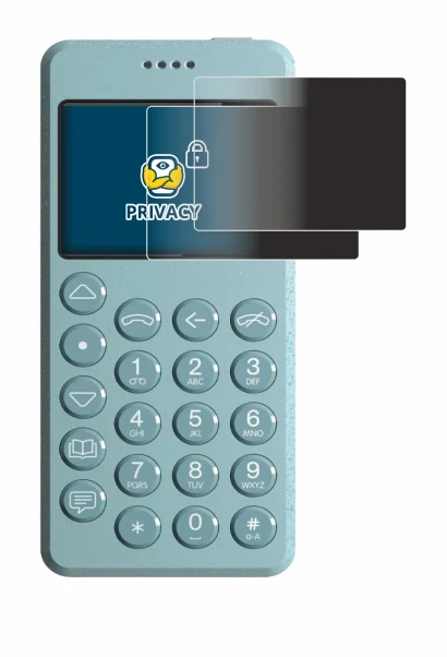 Image of the device Punkt MP02 with a wide variety of screen protectors.