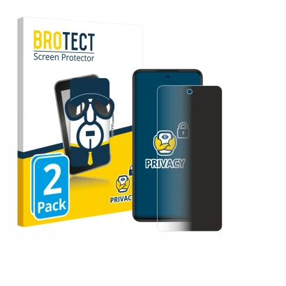 Front side of a product packaging with the brand logo BROTECT. Next to it is the device ZTE Blade A75 4G shown with the corres