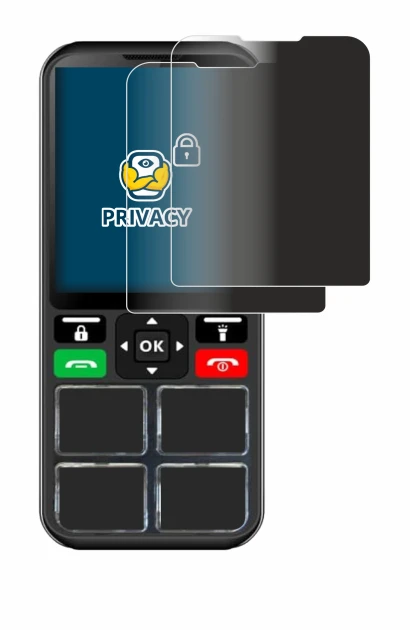 Image of the device Geemarc CL8000 with a wide variety of screen protectors.