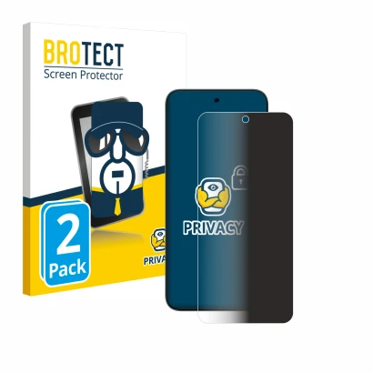 Front side of a product packaging with the brand logo BROTECT. Next to it is the device ZTE Blade V70 shown with the correspon