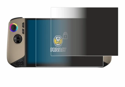 Image of the device MSI Claw 8 AI+ with a wide variety of screen protectors.