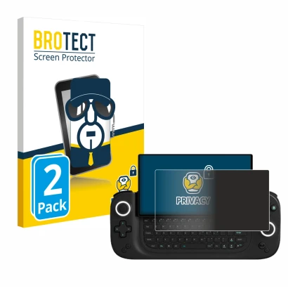 Front side of a product packaging with the brand logo BROTECT. Next to it is the device Antec Core HS shown with the correspon