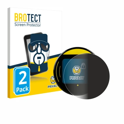 Front side of a product packaging with the brand logo BROTECT. Next to it is the device Nayax Onyx shown with the correspondin