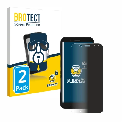 Front side of a product packaging with the brand logo BROTECT. Next to it is the device Datalogic Memor 12 shown with the corr