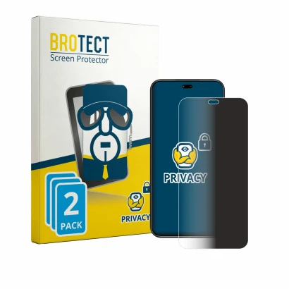 Front side of a product packaging with the brand logo BROTECT. Next to it is the device Honor 400 Pro shown with the correspon