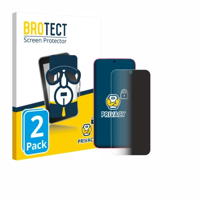 Front side of a product packaging with the brand logo BROTECT. Next to it is the device Huawei Pura 80 shown with the correspo