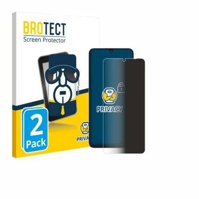 Front side of a product packaging with the brand logo BROTECT. Next to it is the device Blackview Shark 6 5G shown with the co