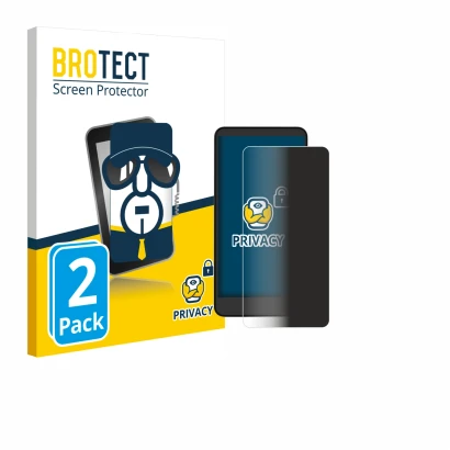 Front side of a product packaging with the brand logo BROTECT. Next to it is the device Xiaomi Moaan InkPalm Mini Plus 2 shown