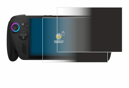 Image of the device ASUS ROG Ally X 2025 with a wide variety of screen protectors.