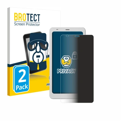Front side of a product packaging with the brand logo BROTECT. Next to it is the device Boox Palma 2 Pro shown with the corres