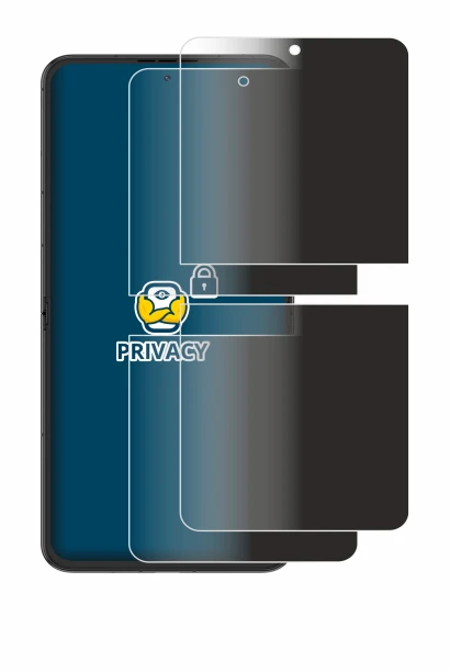 Image of the device Nubia Flip 2 with a wide variety of screen protectors.