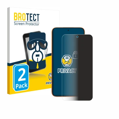 Front side of a product packaging with the brand logo BROTECT. Next to it is the device Xiaomi Redmi Turbo 5 Max shown with th