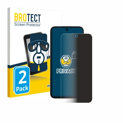 Front side of a product packaging with the brand logo BROTECT. Next to it is the device Oppo A6s 5G shown with the correspondi