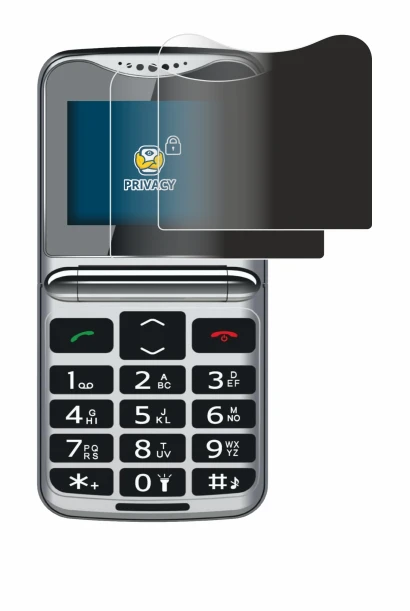 Image of the device bea-fon Fold 10 LTE with a wide variety of screen protectors.