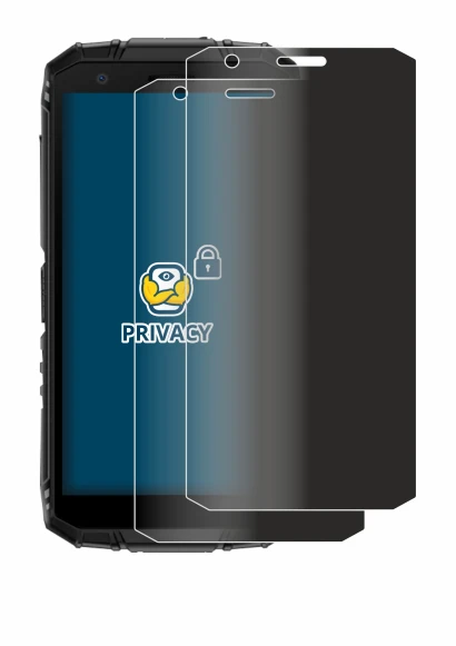 Image of the device Doogee Fire 3 with a wide variety of screen protectors.