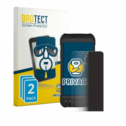 Front side of a product packaging with the brand logo BROTECT. Next to it is the device Stonex S60 shown with the correspondin
