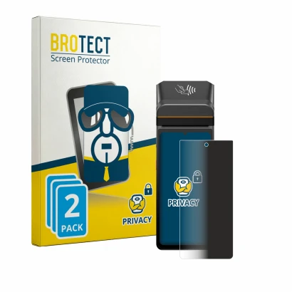 Front side of a product packaging with the brand logo BROTECT. Next to it is the device Brainsport myPAD shown with the corres