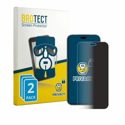 Front side of a product packaging with the brand logo BROTECT. Next to it is the device Huawei Nova 16 Pro shown with the corr