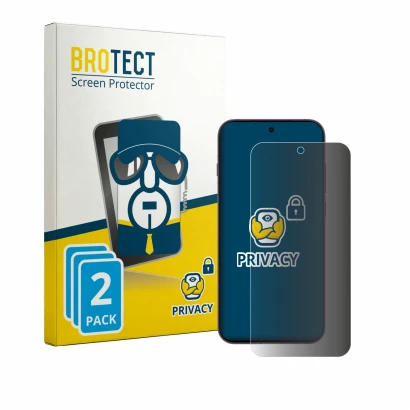 Front side of a product packaging with the brand logo BROTECT. Next to it is the device Oppo Reno 16 shown with the correspond