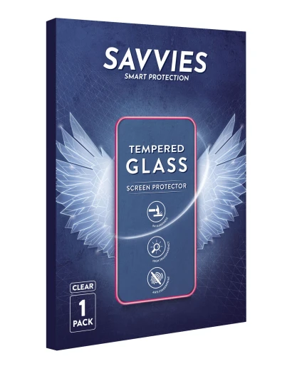Front side of a product packaging with the brand logo Savvies