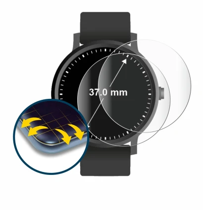 Image of the device Watches (Circular, ø: 37 mm) with a wide variety of screen protectors.