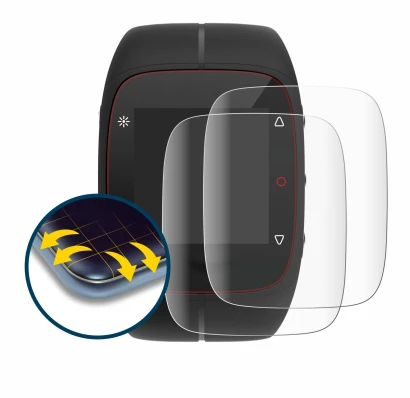 Image of the device Polar M400 with a wide variety of screen protectors.