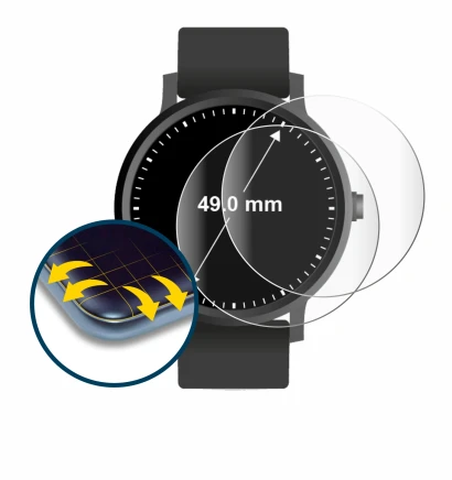 Image of the device Watches (Circular, ø: 49 mm) with a wide variety of screen protectors.