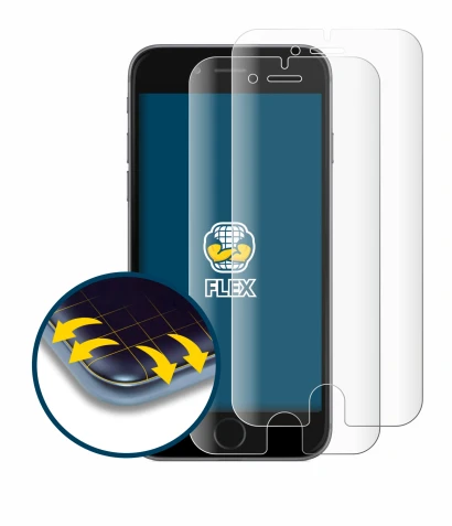 Image of the device Apple iPhone 6S with a wide variety of screen protectors.
