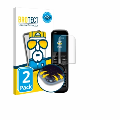 Front side of a product packaging with the brand logo BROTECT. Next to it is the device Logitech Harmony 950 shown with the co