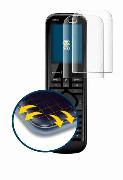 Image of the device Logitech Harmony 950 with a wide variety of screen protectors.