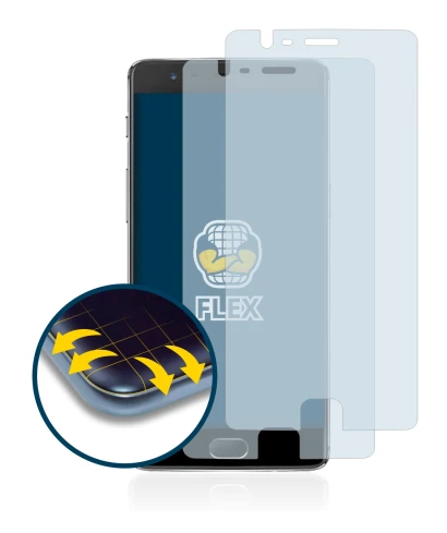 Image of the device OnePlus 3 with a wide variety of screen protectors.