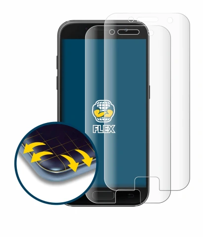 Image of the device Samsung Galaxy A3 2017 with a wide variety of screen protectors.