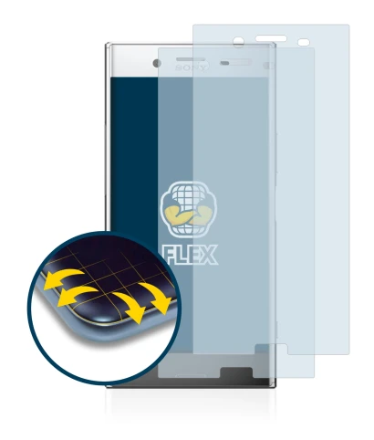 Image of the device Sony Xperia XZ Premium with a wide variety of screen protectors.