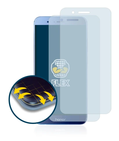 Image of the device Honor 8 Pro with a wide variety of screen protectors.