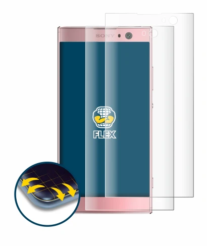 Image of the device Sony Xperia XA2 with a wide variety of screen protectors.