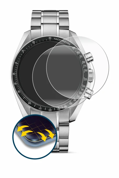 Image of the device Omega Speedmaster Moonwatch Professional (42 mm) with a wide variety of screen protectors.