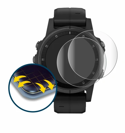 Image of the device Garmin Fenix 5S Plus (42 mm) with a wide variety of screen protectors.