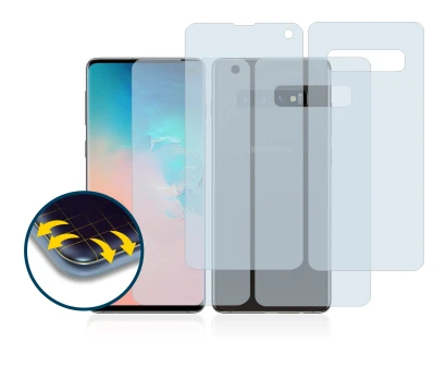 Image of the device Samsung Galaxy S10 (Front+Back) with a wide variety of screen protectors.