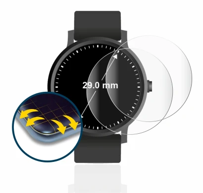 Image of the device Circular Displays (ø: 29 mm) with a wide variety of screen protectors.