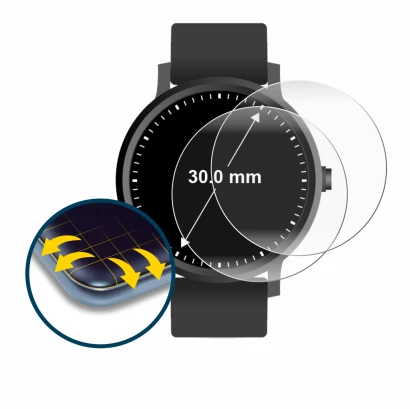 Image of the device Circular Displays (ø: 30 mm) with a wide variety of screen protectors.
