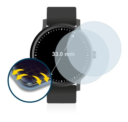 Image of the device Circular Displays (ø: 33 mm) with a wide variety of screen protectors.